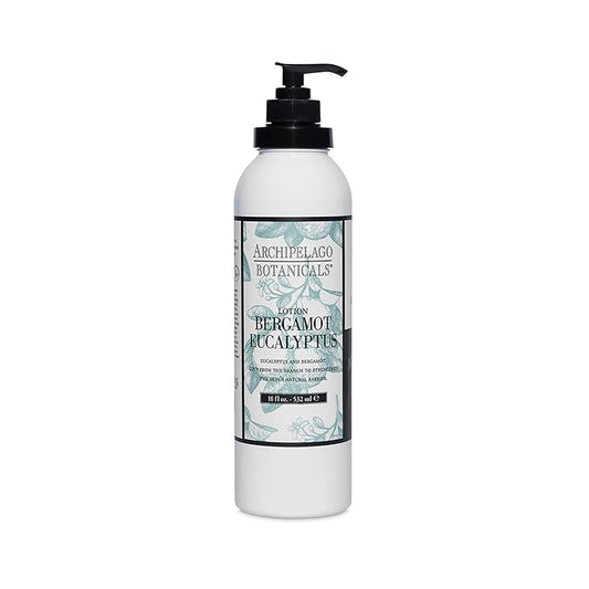 Archipelago Botanicals Bergamot Eucalyptus Lotion, Hydrating Lotion for Rejuvenated and Smooth Skin, Scented Body Lotion Made without Parabens, Phthalates and GMOs (18 oz)-Velvo Beauty