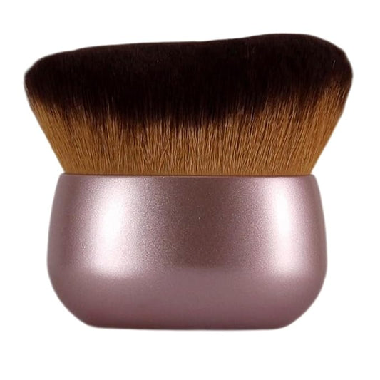 Extra-Large 75mm Body Makeup Brush Vegan Synthetic Bristles for Streak-Free Self Tanner, Bronzer & Foundation, Wet/Dry Use, Oval Face & Back Application–Pink Rose Gold-Velvo Beauty