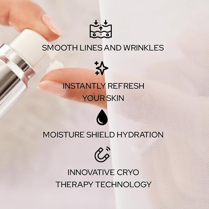 SiO Cooling Cryo Eye Cream - Anti-Aging, Hydrating Under Eye Concentrate Formulated For Targeting Dark Circles, Fine Line, Wrinkles, Puffiness & Bags-Velvo Beauty
