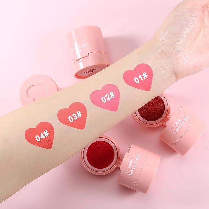 Boobeen Liquid Blush for Cheeks, Buildable & Blendable Face Blusher, Cheek Stamp Blush with Heart-shaped Applicator, Lightweight Air Cushion Blush for Velvet Matte Finish-Velvo Beauty