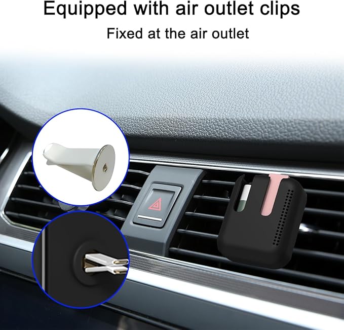 Lip Balm Chapstick Holder for Car Air Vent, Upright Washable Lip Balm Protector for Women Girls, Auto Interior Space Saving Accessories, Universal for Vehicle, Truck and More(Black)-Velvo Beauty