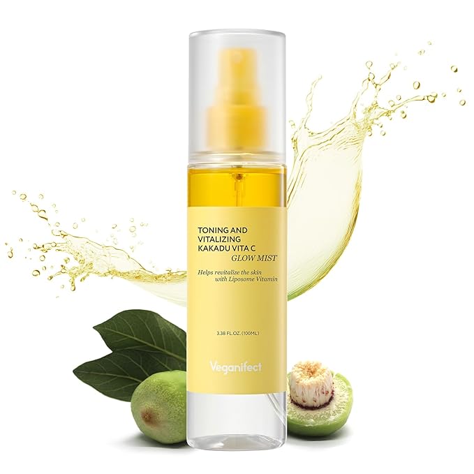 Vitamin C Mist with Niacinamide & Glutathione, Glow Mist for Dewy Skin, Makeup Setting Spray for face, Korean Skin Care, Vegan, 3.38 Fl Oz-Velvo Beauty