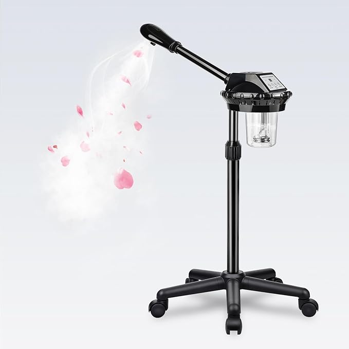 Professional Face Steamer, Adjustable Height and Angle, Facial Steamer Clean Skin Firming Pores and Moisturizing Suitable for a Beauty, Spa, at Home-Velvo Beauty