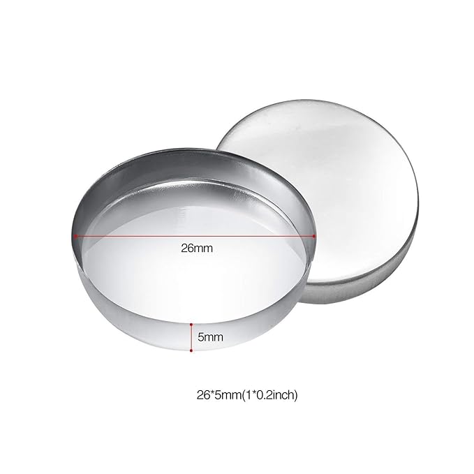 56 Pack Empty Round Metal Pans Size 26mm for Eyeshadow Palette Magnetic Makeup Palette (Height:5mm)-Velvo Beauty