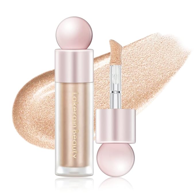 Liquid Highlighter Makeup, Natural Silky Shimmer Finish Face Highlighter, Highly Pigmented, Lasting, Blendable, Soft Cream For Face, 0.25fl.oz (#02 Champagne Shimmer), 1.3 Ounce, 1 Pack-Velvo Beauty