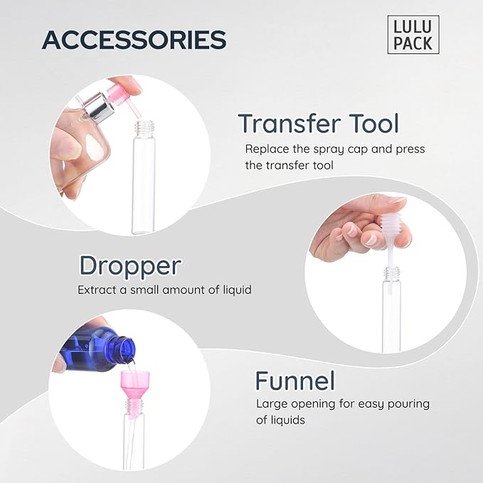 Travel Perfume Bottle Refillable - Cologne Spray Atomizer Mini - Small Travel Size Sprayer Empty for Refill Sample Container - Portable Fragrance Decant Dispenser for Men Women 8ml 4PCS Blue-Velvo Beauty