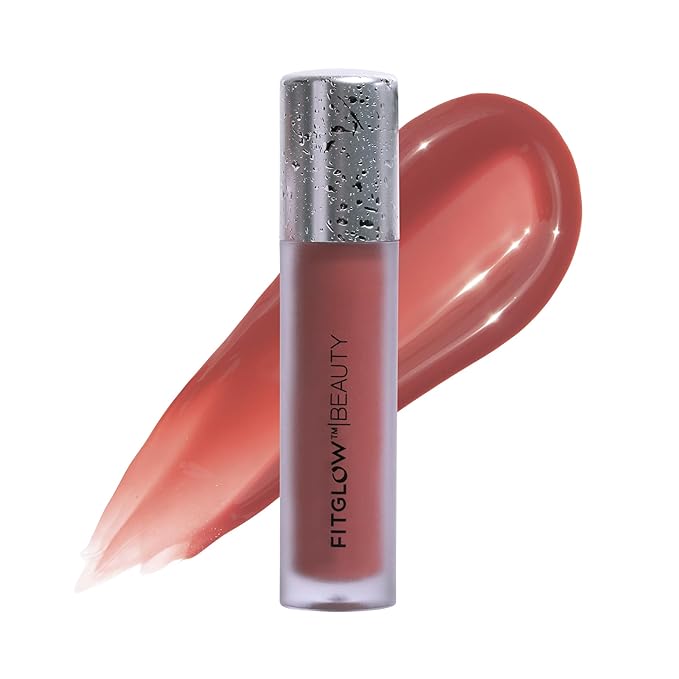 FITGLOW Beauty Lip Colour Serum | Hydrating Lip Gloss | Plumping Anti-Aging Lip Treatment | Natural Shine with Pomegranate Sterols & Collagen | Buildable Color for Dry Chapped Lips | Gospel - 10g-Velvo Beauty