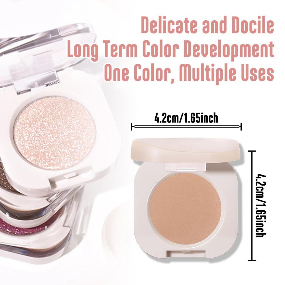 Monochrome Matte Eyeshadow, Brown Eye Shadow Makeup, Neutral Matte Pressed Powder,Single Vegan Eyeshadow, Highly Pigmented Natural Eyeshadow Palette,Single Long Lasting Nature Eye Make 04#-Velvo Beauty