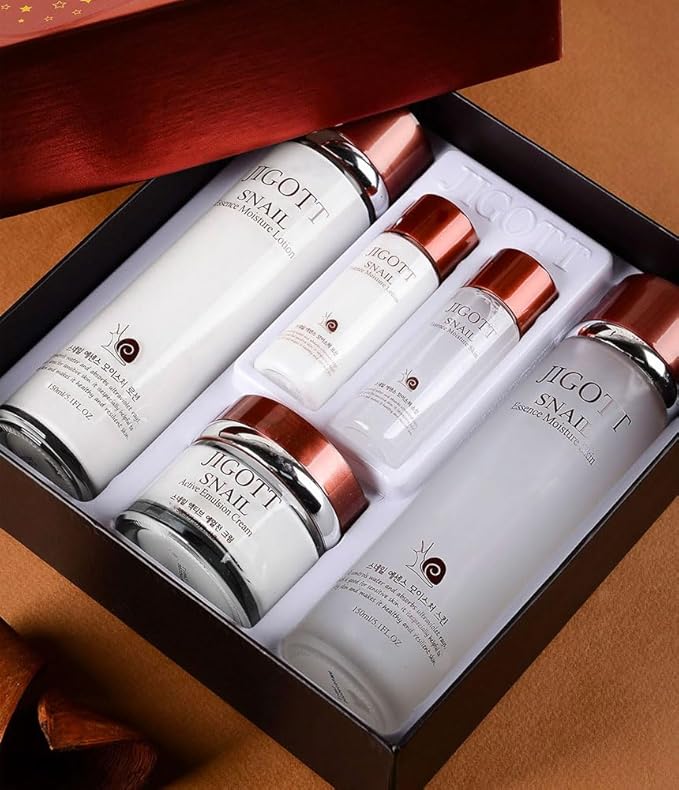 Snail Essence Moisture Skin Care 3Set, K Beauty Snail Cream, Moisturizer, Toner, Anti-Aging Hydration-Velvo Beauty