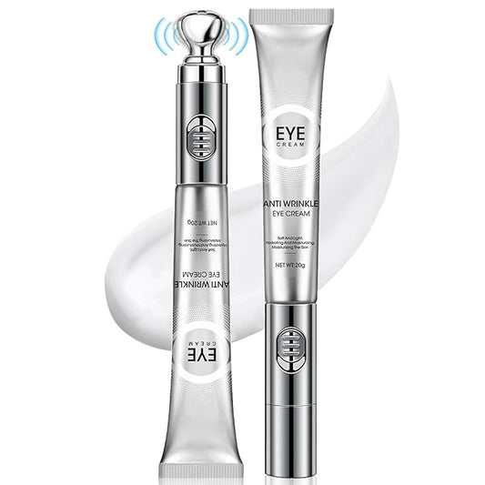 20g Eye Cream with Electric Massage, Moisturizing Anti-Wrinkles Eye Cream, Anti Aging Eye Cream for Dark Circles and Puffiness, Results in 3-4 Weeks to Reduce Fine Lines-Velvo Beauty