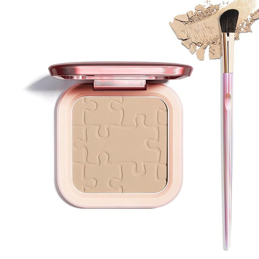 Contour Palette with Brush, Cream Contour Powder Palette Bronzer Powder Matte Bronzer Palette Cool Toned Contour Kit with Mirror for Face Sculpting Contour Makeup (#C01 Soft Grey)-Velvo Beauty