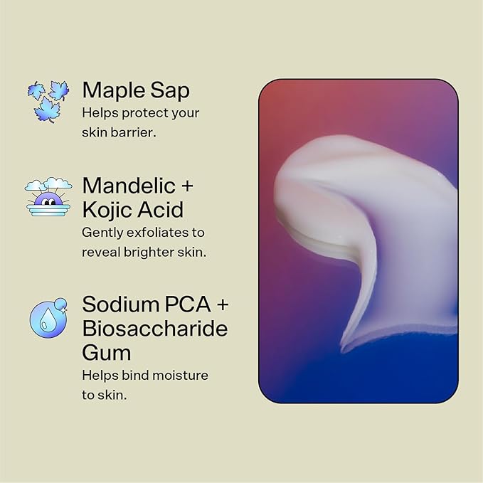 Bubble Skincare Over Night Hydrating Sleep Mask - Gentle Exfoliating Overnight Face Mask for Skin Barrier Repair - Formulated with Mandelic Acid & Sodium PCA to Hydrate, Brighten & Soothe Skin (50ml)-Velvo Beauty