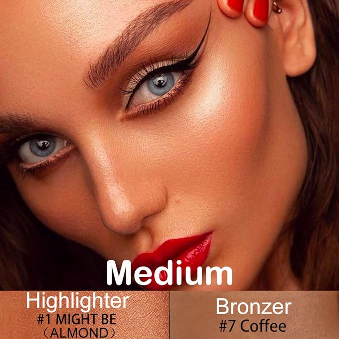 evpct 2Pcs Cream Contour Foundation Stick for Neutral Skin Highlighter & Bronzer Pen Face Brightens & Shades Pencil Highlighting Shade Longwear Makeup Highlight Bronzer Shaping Trimming Stick, Medium-Velvo Beauty