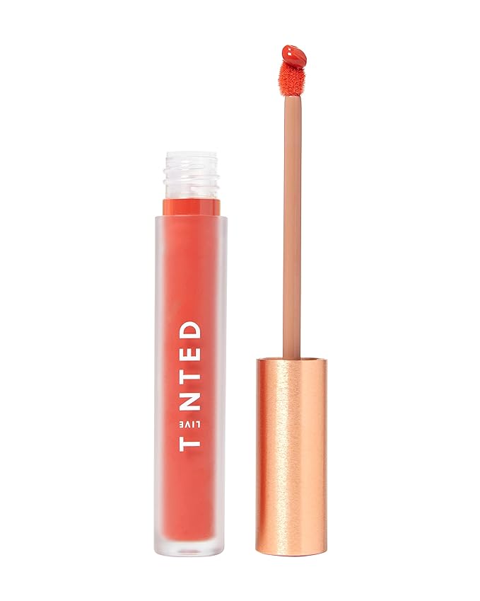 Live Tinted Huelip Liquid Lip Crème - Weightless, Long-Lasting Liquid Lip with Hyaluronic Acid and Jojoba Oil For a Soft, Comfortable, Moisturized Finish - 0.09 fl oz - Orangey Red-Velvo Beauty