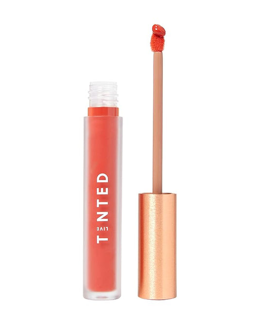 Live Tinted Huelip Liquid Lip Crème - Weightless, Long-Lasting Liquid Lip with Hyaluronic Acid and Jojoba Oil For a Soft, Comfortable, Moisturized Finish - 0.09 fl oz - Orangey Red-Velvo Beauty