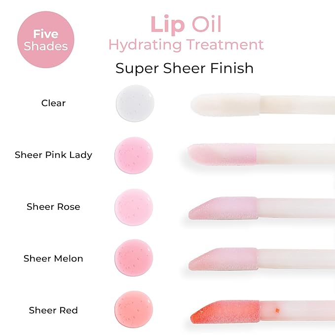 MCoBeauty Lip Oil Hydrating Treatment, Sheer Rose, Moisturizing Shine for Naturally Beautiful Lips, Vegan, Cruelty Free Cosmetics-Velvo Beauty