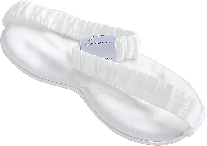 Silk Sleep Mask Light Blocking Luxury 100% Mulberry 19mm Silk Eye Mask Eye Cover Blindfold Ultra Soft Light & Comfy Anti Aging Skin Care with Travel Bag Gift Package-Velvo Beauty