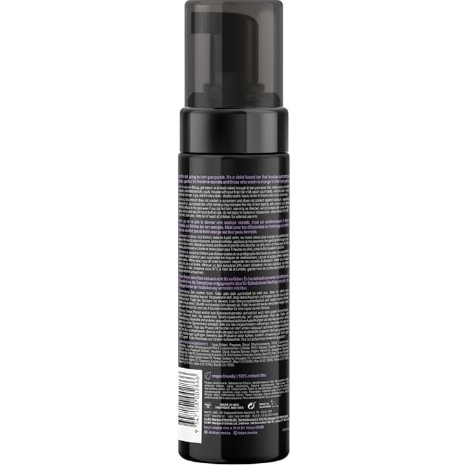 b.tan Violet Base Self Tanner Mousse | Love At First Tan - Best, 1 Hour Express Sunless Tanning Foam, Cancels Orange Tones, Dark Bronzing Glow, No Fake Tan Smell, Face & Body, 6.7 Fl Oz-Velvo Beauty