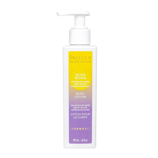 Pacifica Neon Moon Body Lotion – Alluring Sandalwood, Jasmine & Cardamom Scent, Lightweight Hydrating Lotion with Shea Butter & Avocado Oil, Nourishing Non-Greasy Moisturizer, Vegan & Cruelty-Free-Velvo Beauty