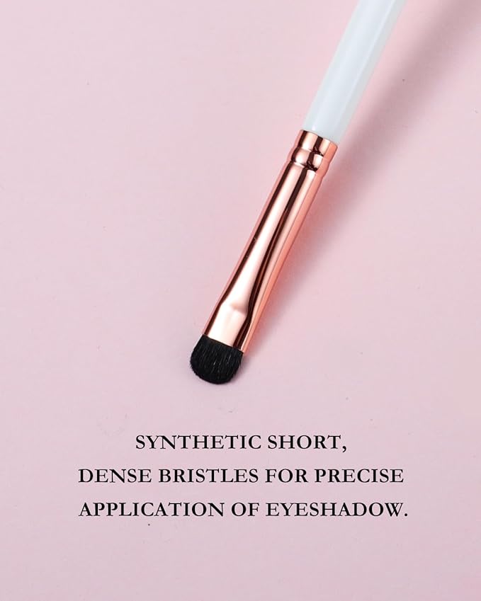 Small Smudge Brush, Professional Eyeshadow Brush for Smudging, Blending, Filling in, Premium Synthetic Bristles Tapered Eye Makeup Brush - Ivory-Velvo Beauty