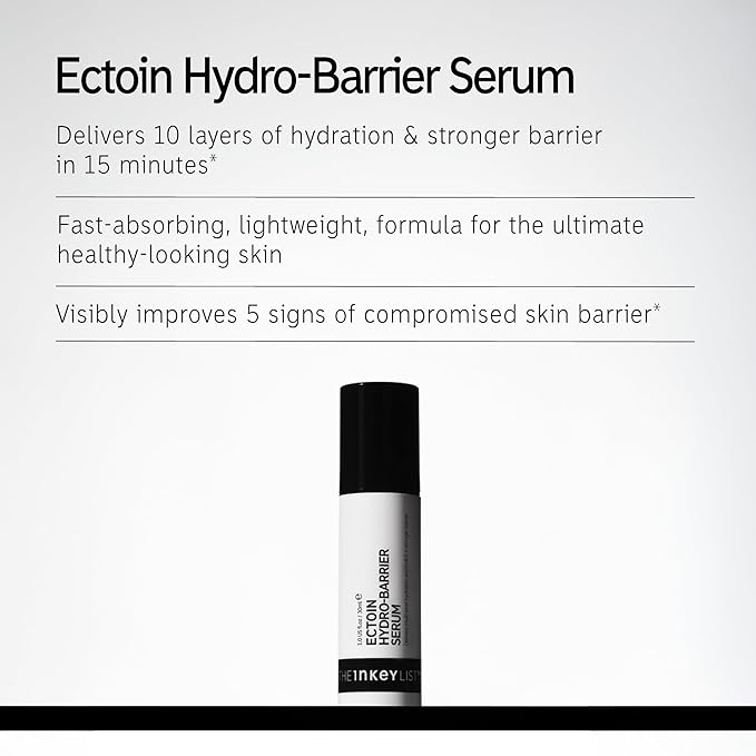 The INKEY List Ectoin Hydro-Barrier Serum, Advanced Dual-Action Serum, Boosts Hydration, Builds Stronger Skin Barrier, Lightweight Texture-Velvo Beauty
