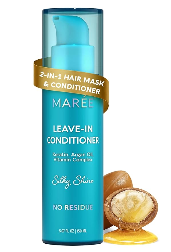 MAREE Leave In Hair Mask Keratin Treatment Conditioner - Leave In Conditioner for Curly Hair, Dry Damaged and Wavy - Extremely Deep Conditioning Mask - Hair Moisturizer - Tratamiento Para el Cabello-Velvo Beauty