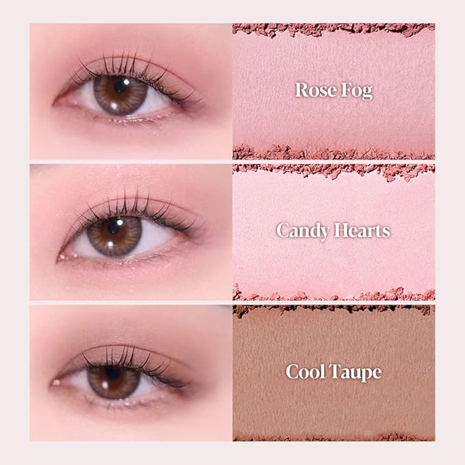 Espoir Real Eye Palette All New #2 Softy Rosy 0.26 oz 7.5g | Multi-Use Long-Lasting Blendable 8 Colors Natural Glitter Soft veil matte Makeup Eyeshadow Palette for Various Makeup Looks | Korean Makeup-Velvo Beauty