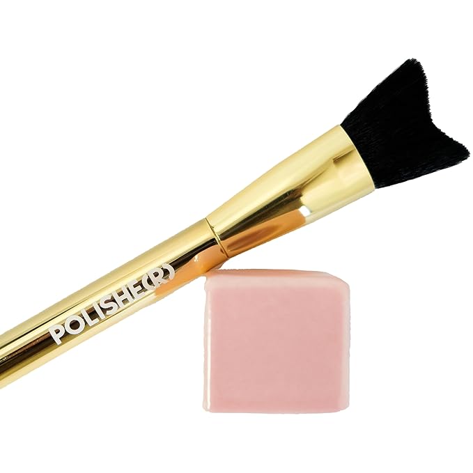 Polishe(r) Lash Cleansing Brush by SoCal Beauty - Ultra-Soft Synthetic Bristles for Gentle Lash Line Cleaning, Pairs Perfectly with Keep It Squeaky Cleanser-Velvo Beauty