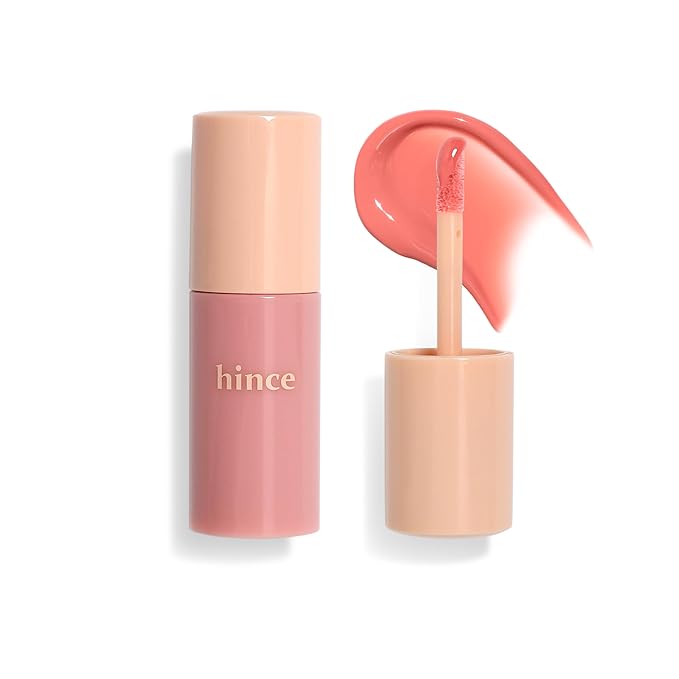 hince Dewy Liquid Cheek 6g Raw Glow Liquid Blush for Cheeks Vegan Dewy Cheek Tint Glass Skin Lightweight Liquid Blush Weightless Watercolor (SUNLIT PEACH, LC002)-Velvo Beauty