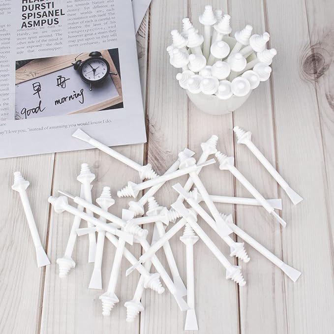 Plastic Wax Applicator Sticks and Disposable Spatulas - 50 Pieces for Nostril Cleaning, Nose Hair Removal, and Waxing-Velvo Beauty