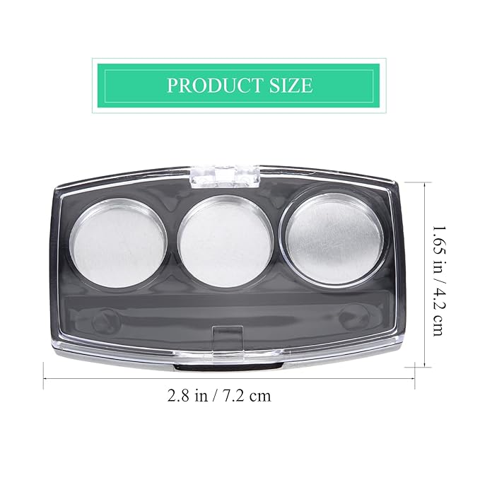 10Pcs Empty Magnetic Eyeshadow Palette Empty Eyeshadow Pans Containers Eyeshadow Palettes 3 Grids Makeup Pans Cosmetic Pans Eyeshadow Makeup Containers for Women Girls-Velvo Beauty