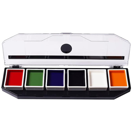 6 Color On Camera Primary Alcohol Activated Makeup Palette - Waterproof Makeup for Professional Makeup Artists-Velvo Beauty