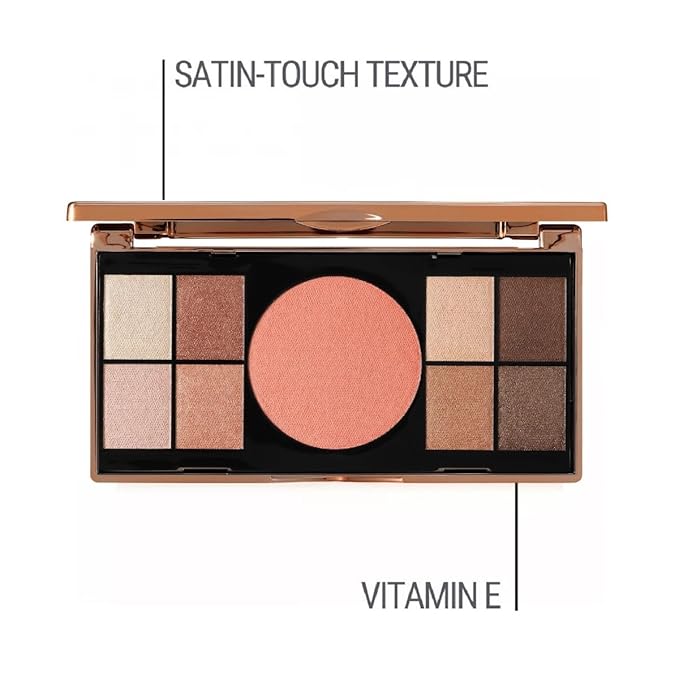 M. Asam Magic Finish Elegant Vibes Palette (8 x 0.03 oz + 1x 0.14g) - Eye Shadow Palette, 8 Harmonizing Eyeshadow Shades & Blush, High Color Payoff, Satin-touch Texture, Enriched With Vitamin E-Velvo Beauty
