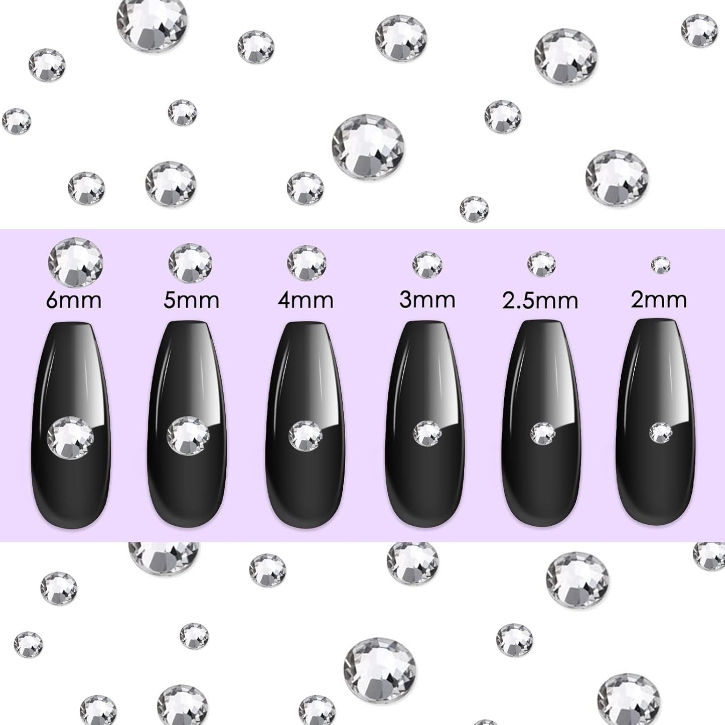 Canvalite 2784PCS Rhinestones Flatback Gems, Nail Rhinestones Nail Art Gems with Jewelry Glues, Pick Up Tweezers and Rhinestone Picker Dotting Pen, Nail Art Tools for Nails, Clothes, Face, Crafts-Velvo Beauty