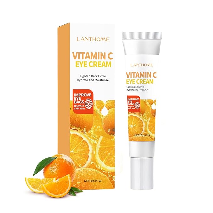 Vitamin C Eye Cream For Dark Circles, Under Eye Cream Anti Wrinkles For Reduce Puffiness And Bags Fine Lines, Wrinkles, Hydrating Eye Lifting Skin Care Anti Aging Eye Cream(0.7 FL.Oz)-Velvo Beauty