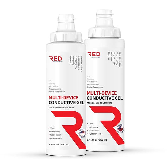 Conductive Gel for Facial, RF & Cavitation Devices – Ultra-Hydrating, Long-Lasting, 96% Organic, Hypoallergenic Leave-On Formula – Pro-Grade Performance – Made in USA – 8.45 fl oz (Pack of 2)-Velvo Beauty