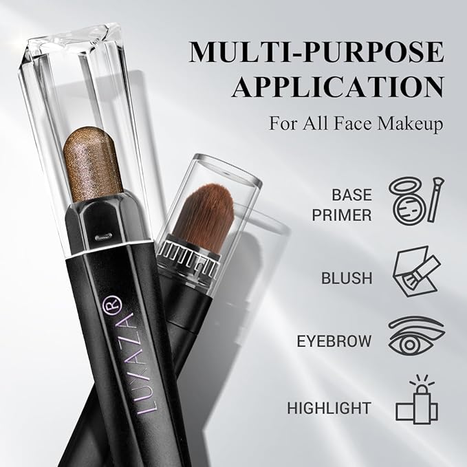Neutral Eyeshadow Stick Makeup 6PCS Set, Brown Nude Metallic Shimmer Matte Cream Eye Shadow Palette Eyeliner Brightener Pencil Crayon - BROWN CANYON-Velvo Beauty
