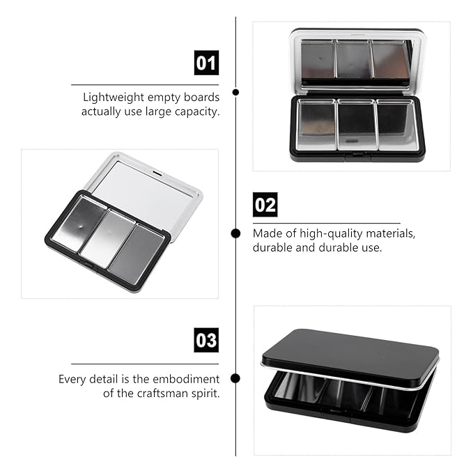 Luxshiny Makeup Case Organizer Empty Eyeshadow Box Empty Eyeshadow Pans Refillable Makeup Container Case For Eyeshadow Powder Blush Lipstick Highlight Makeup Palettes Makeup Samples-Velvo Beauty