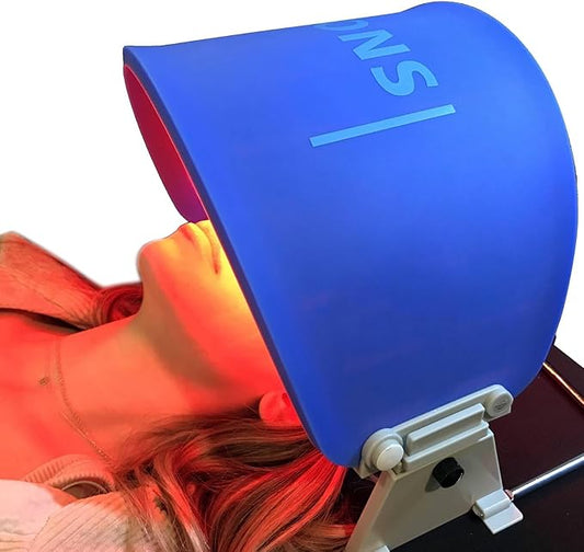 ZOVIE Red Light Therapy Mask-Infrared Photons Facial Skin Care Machine LED Beauty Mask-Flexible Led Light Therapy(Navy-Blue)-Velvo Beauty