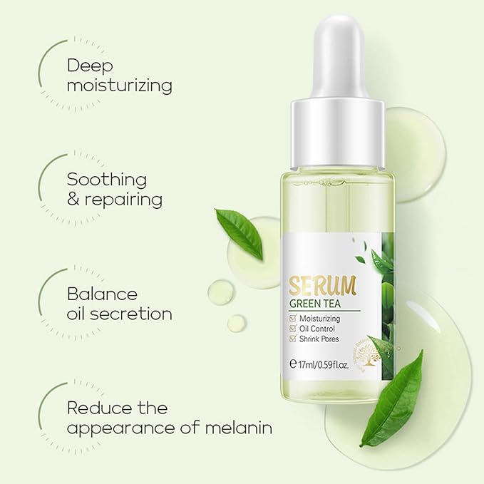 Skin Care Products Set, Green Tea Skin Care Sets, Women Gift Sets,Skin Care Routine Kit with Toner, Serum, Face Cream, Eye Cream Cleanser, Sleep Mask,Korean Beauty Products (SetD)-Velvo Beauty