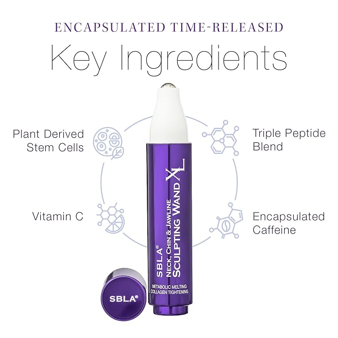SBLA Neck, Chin & Jawline Sculpting Wand XL – Melts Neck Fat Under The Chin & Along Jowls, Lifts & Sculpts The Entire Area & Reduces Lines, Boosts Collagen Production-Velvo Beauty