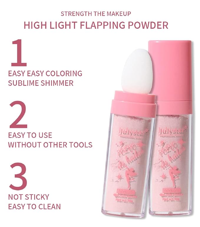 3 Colors Polvo De Hadas Body Brightens the Natural Three-Dimensional Face Blusher Fairy Highlight Patting Powder (3 Colors)-Velvo Beauty