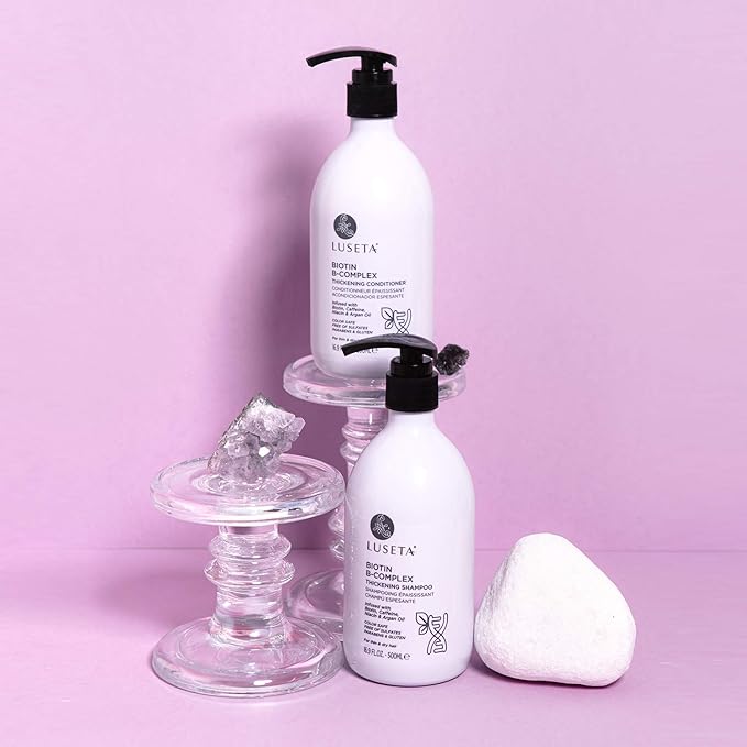 Luseta Biotin B-Complex Shampoo & Conditioner Set for Hair Growth and Strengthener - Hair Loss Treatment for Thinning Hair With Biotin Caffein and Argan Oil for Men & Women - All Hair Types 2 x 33.8oz-Velvo Beauty