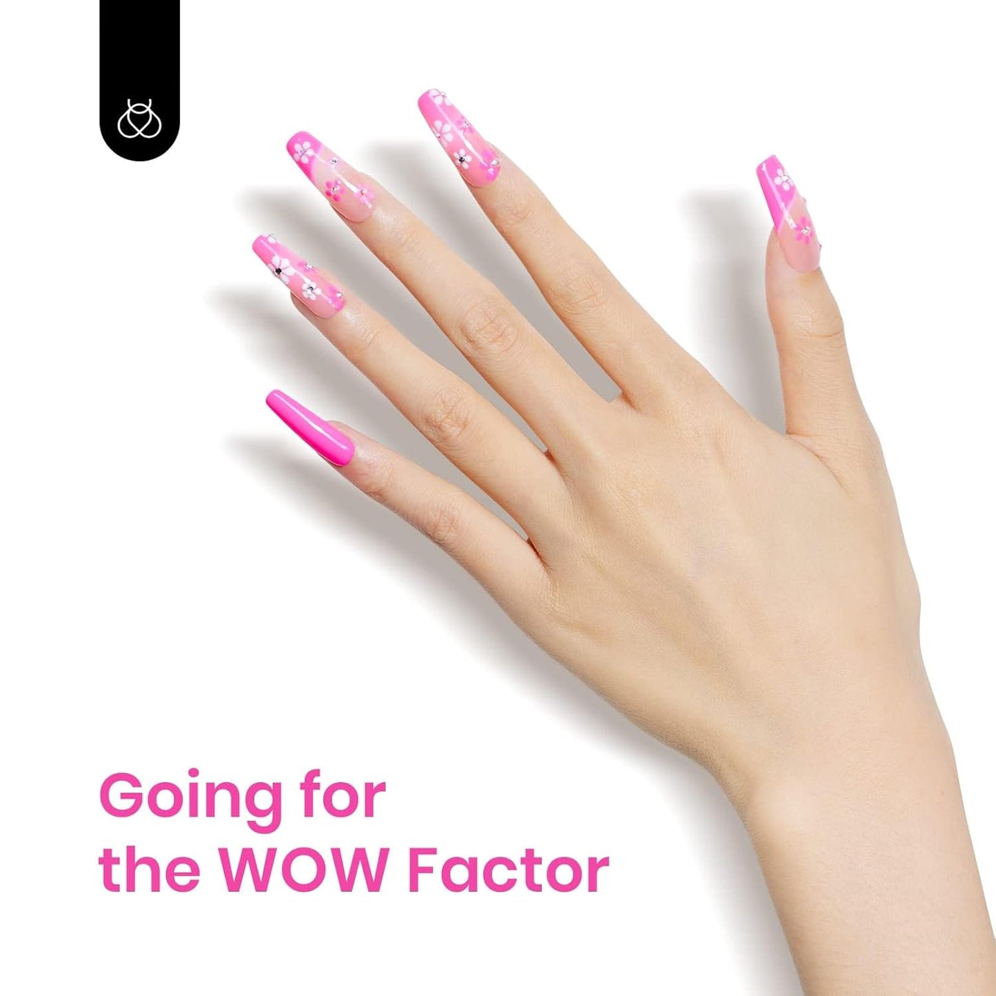 Beetles Hot Pink Gel Nail Polish, 1Pcs 15ml Cosmos Bouquet Pink Gel Polish Soak Off Uv Nail Lamp Needed Nail Art Manicure for Women-Velvo Beauty