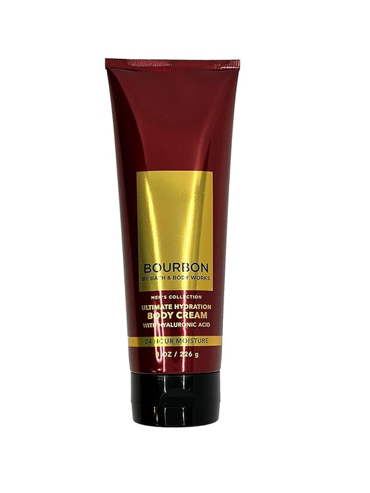 Bath & Body Works Bourbon Mens Ultra Shea Body Cream 8 oz-Velvo Beauty