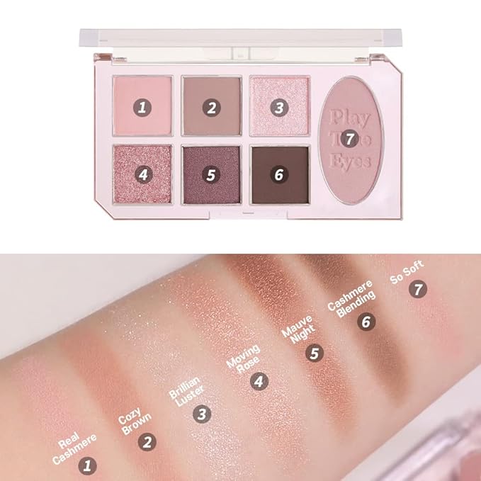 ETUDE Play Tone Eyepalette #Cashmere mauve | From Eye To Cheeks | Palette With Easy Color Matching For All | Various Texture From Sheer Matte To Wet Glitters | K-beauty-Velvo Beauty