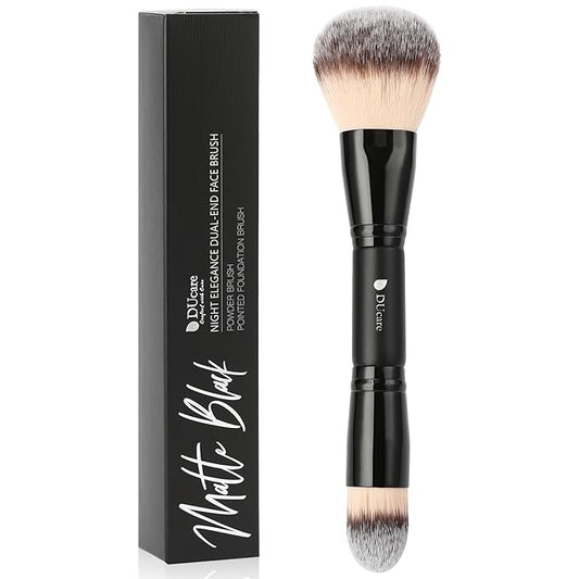 DUcare Powder Brush Foundation Brushes Double Ended Blush Setting Brush for Rounded Taperd Liquid, Cream, Powder,Blending, Buffing-Velvo Beauty