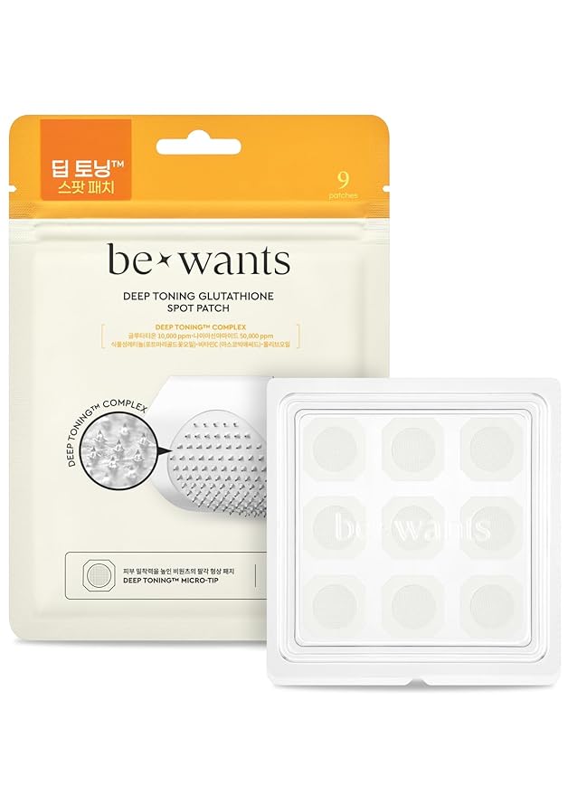 Bewants Deep Toning Glutathione Spot Patch – Micro Tip Patches for Skin Elasticity, Texture & Blemish Care, 9 Patches-Velvo Beauty