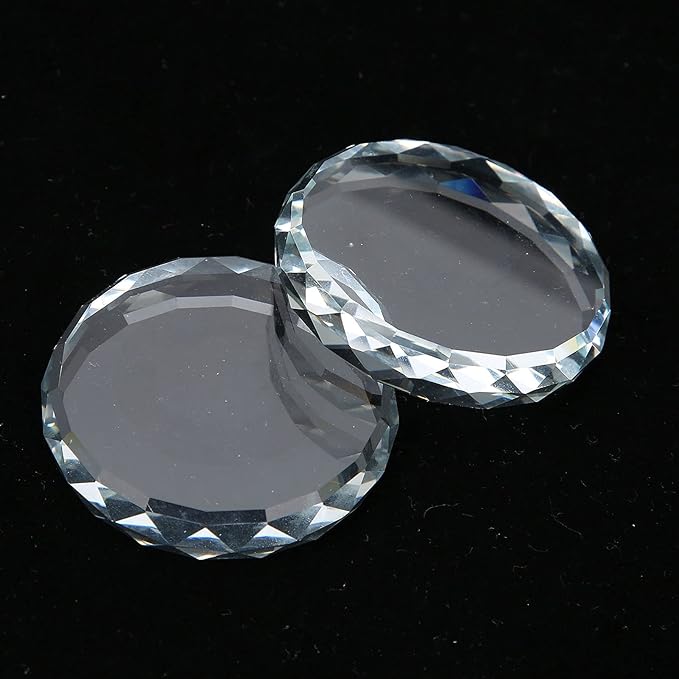 2Pcs Nail Art Palettes, Manicures DIY Color Mixing Toning Glass False Eyelash Glue Hold Tools Beauty Makeup Glass Pallet-Velvo Beauty
