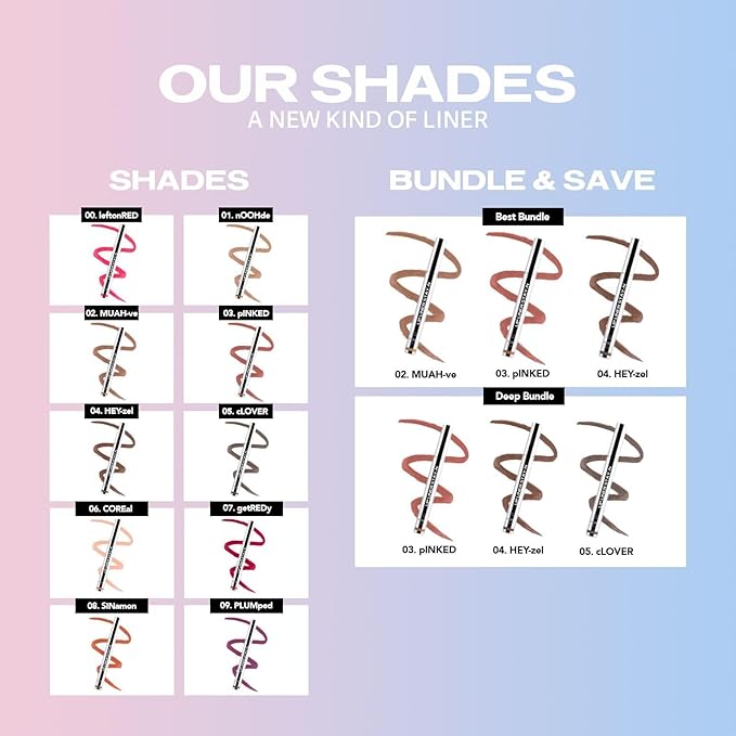 Sacheu Lip Liner STAY-N Peel Off Lip Stain — Long Lasting Matte Lip Tattoo Transfer Proof Lipstain Infused with Hyaluronic Acid & Vitamin E for All Skin Types — Vegan & Cruelty-Free, HEY-zel-Velvo Beauty